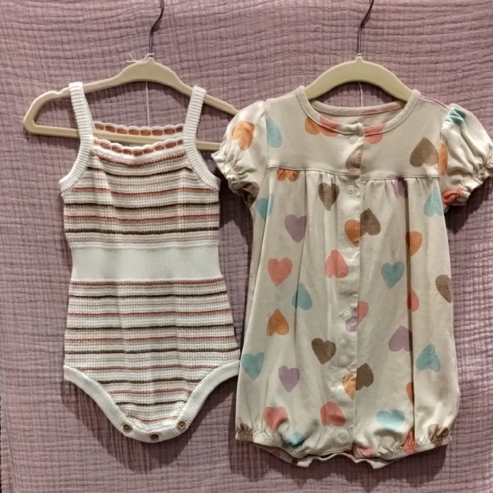 Gerber/Carter's Bodysuit And Romper Set 18 mo